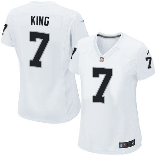 Women's Game Marquette King Nike Jersey White Road - #7 NFL Oakland Raiders